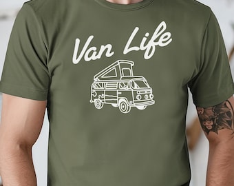 Camiseta de camping, camiseta de Van Life, camiseta divertida de Van Life, regalo para nómadas, camiseta de furgoneta Sprinter, regalo para amantes del camping, autocaravana, amante de las actividades al aire libre