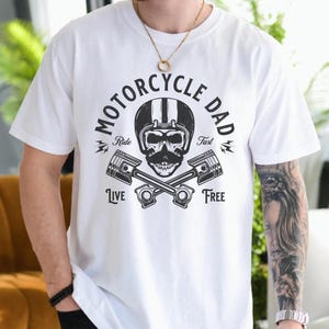 Biker Dad T-Shirt: Rad Dad Society Vintage Motorcycle Tee