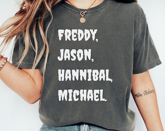 Halloween Villain Comfort Colors Tee: Freddy Krueger Horror Movie Shirt