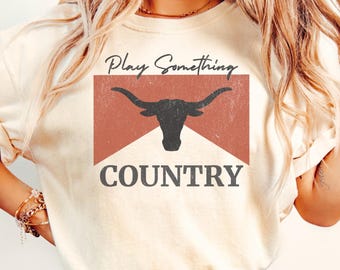Comfort Colors Country Music T-Shirt: Western Cowgirl Style