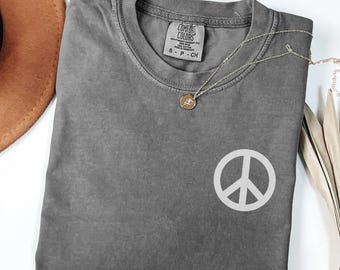 peace sign dress shirt Retro USA Peace Shirt: Vintage Smile Fourth of July Tee