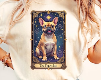 French Bulldog Tarot Card Shirt: Comfort Colors Frenchie Tee