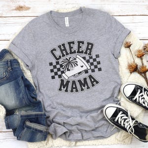 Cheer Mom Shirt, Cheerleader Mom Tee, Proud Mama Tshirt, Cheer Spirit Wear, Cheer Squad T-Shirt, Competitive Cheerleading Mom Gift