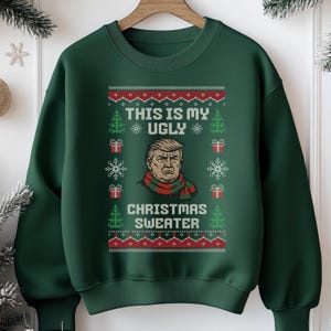 Funny Anti-Trump Ugly Christmas Sweatshirt: Holiday Party Pullover