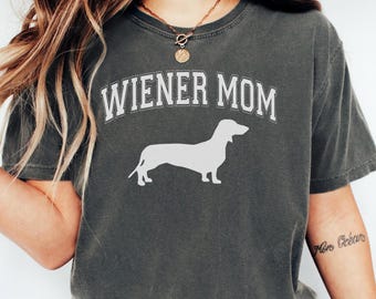 Dachshund Mom Shirt: Comfort Colors Doxie Tee, Wiener Dog Lover Gift