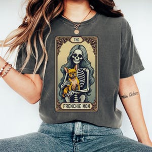 Chemise bouledogue français, T-shirt de carte de tarot de maman de chien de Frenchie de couleurs de confort, cadeau de fête des mères, t-shirt de chien de Frenchie, chemise de maman de bouledogue français