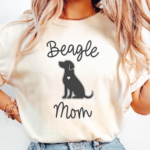 Beagle Mom Shirt, Beagle TShirt, Beagle Gift for Mom, Mother&#39;s Day Gift, Comfort Colors, Dog Mom Gift, Cute Beagle T-Shirt, Beagle Dog Shirt