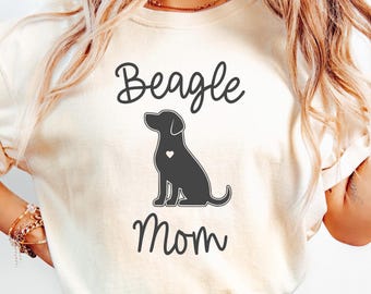 Camiseta de Beagle para mamá, regalo para mamá, regalo para el Día de la Madre, colores suaves, regalo para mamá perruna, linda camiseta de Beagle, camiseta para perro Beagle