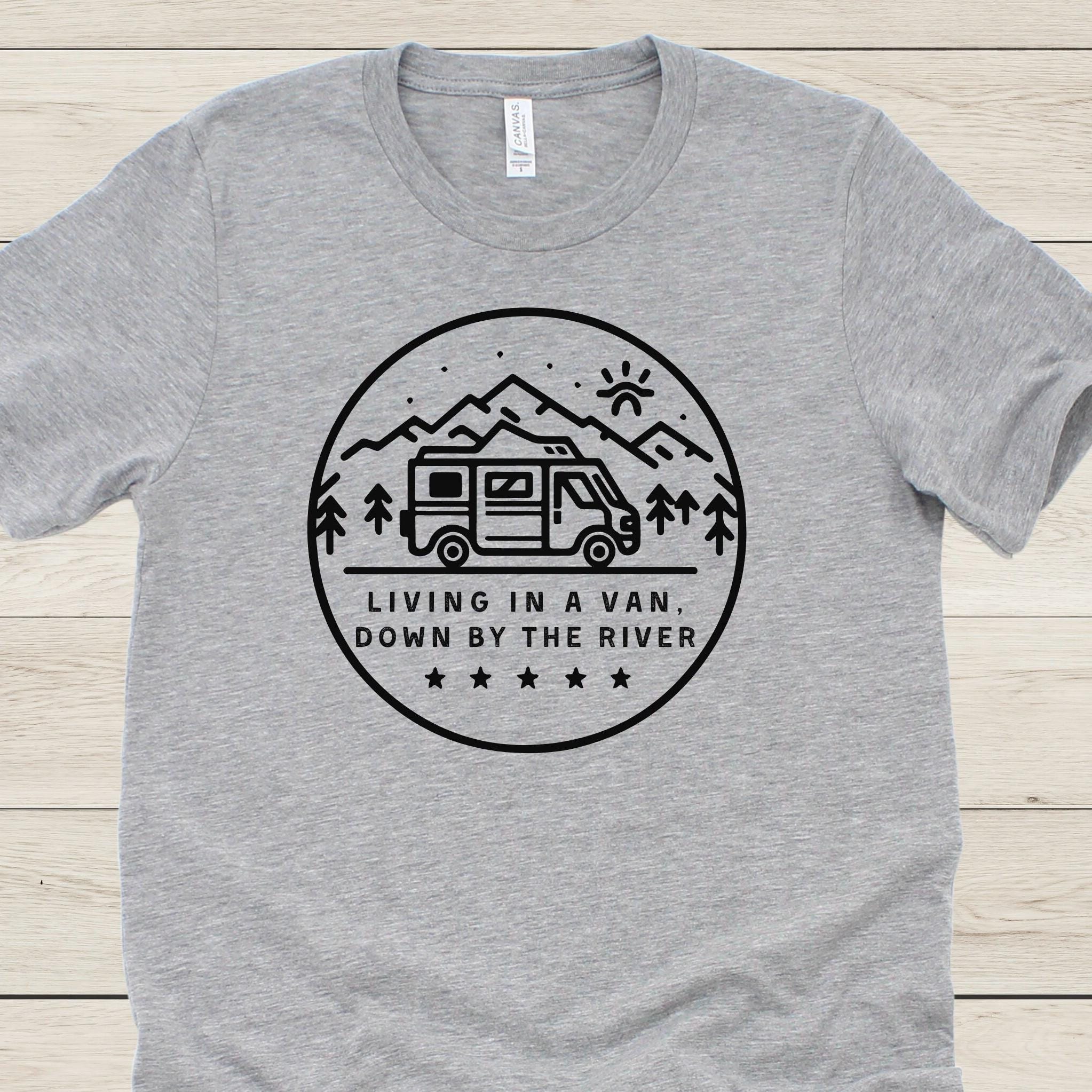 【JEEP】Camping Bear Line Half T-shirt Van Life Shirt, Funny Van Life Gift, Van Lifer T-shirt