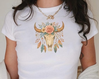 Boho Koskalle Babytröja: Y2K Cowgirl Crop Top