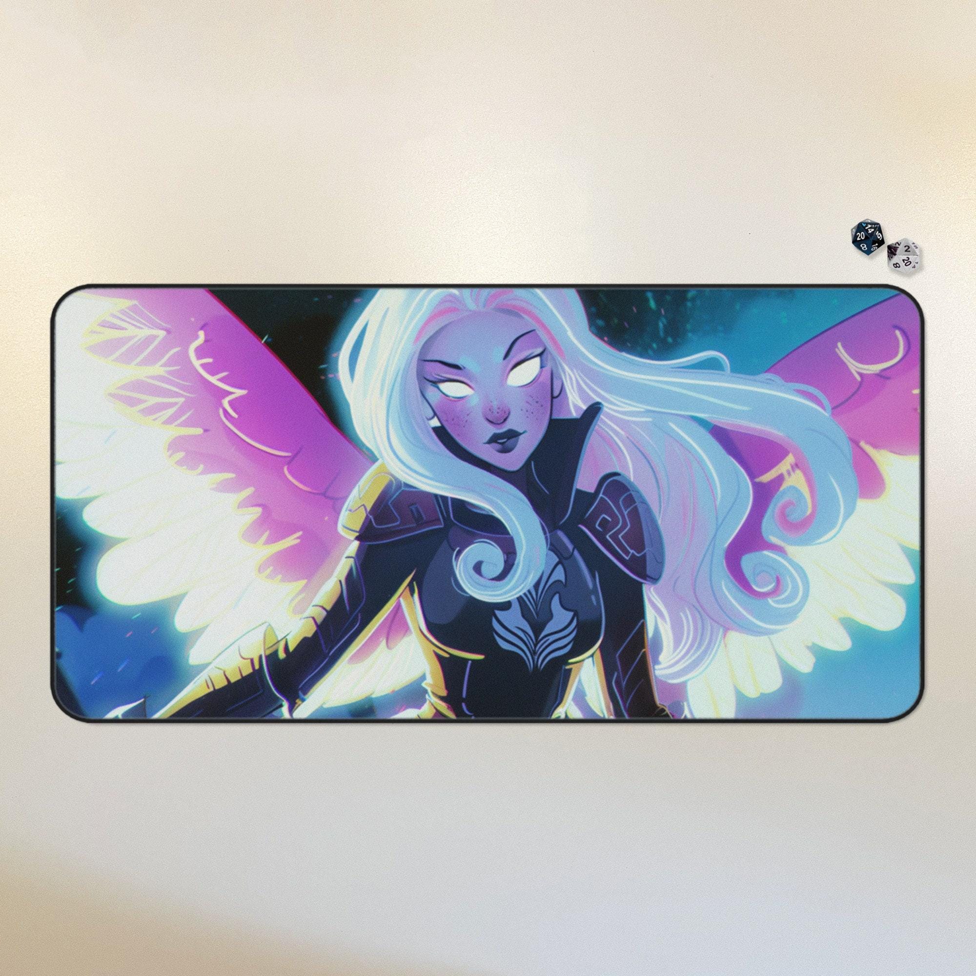 Archangel Avacyn MTG playmat cute angel play mat Lorcana TCG playmat anime aesthetic mousepad