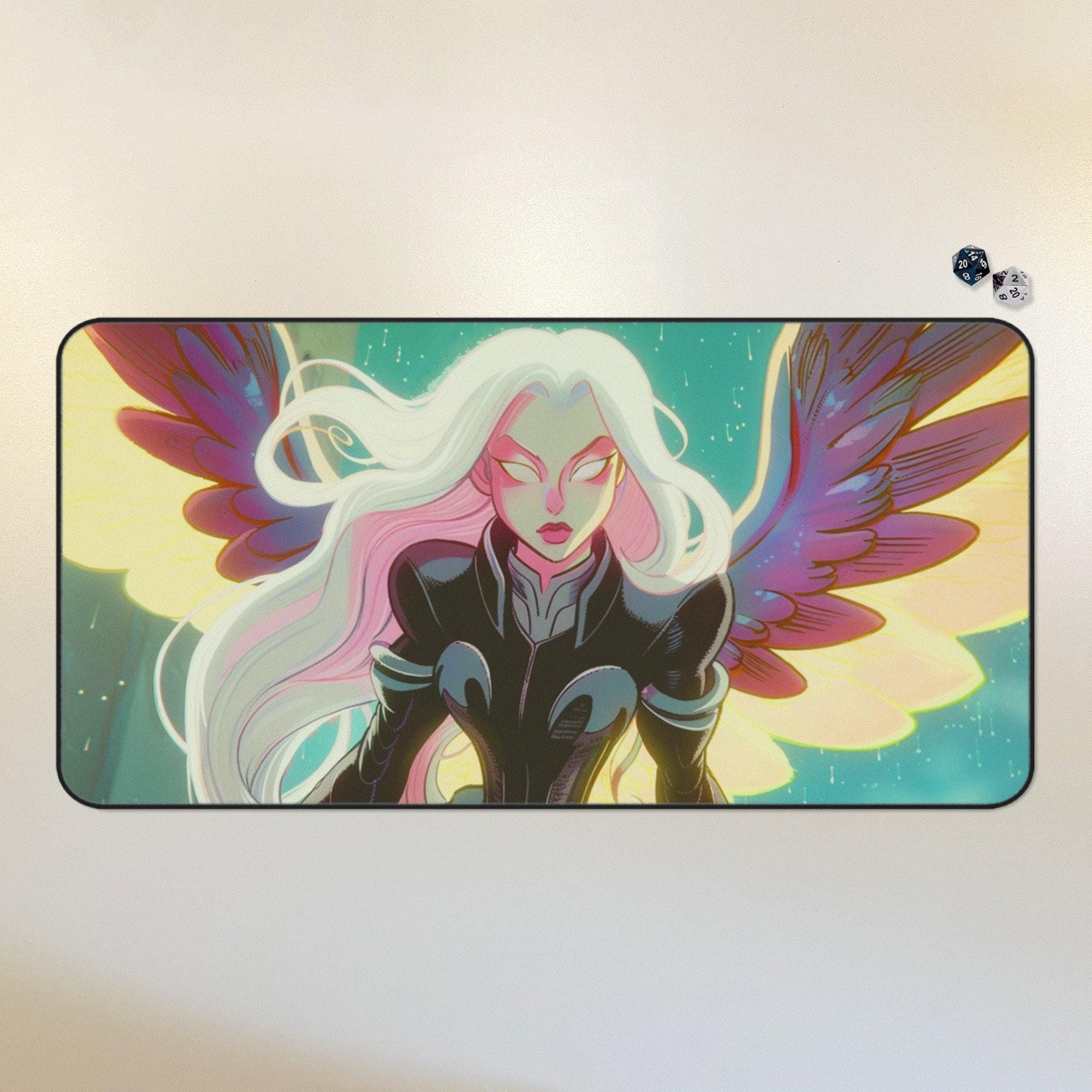 Archangel Avacyn MTG playmat cute anime play mat Lorcana TCG playmat angel aesthetic desk mat - Secret Lair: From Cute To Brute