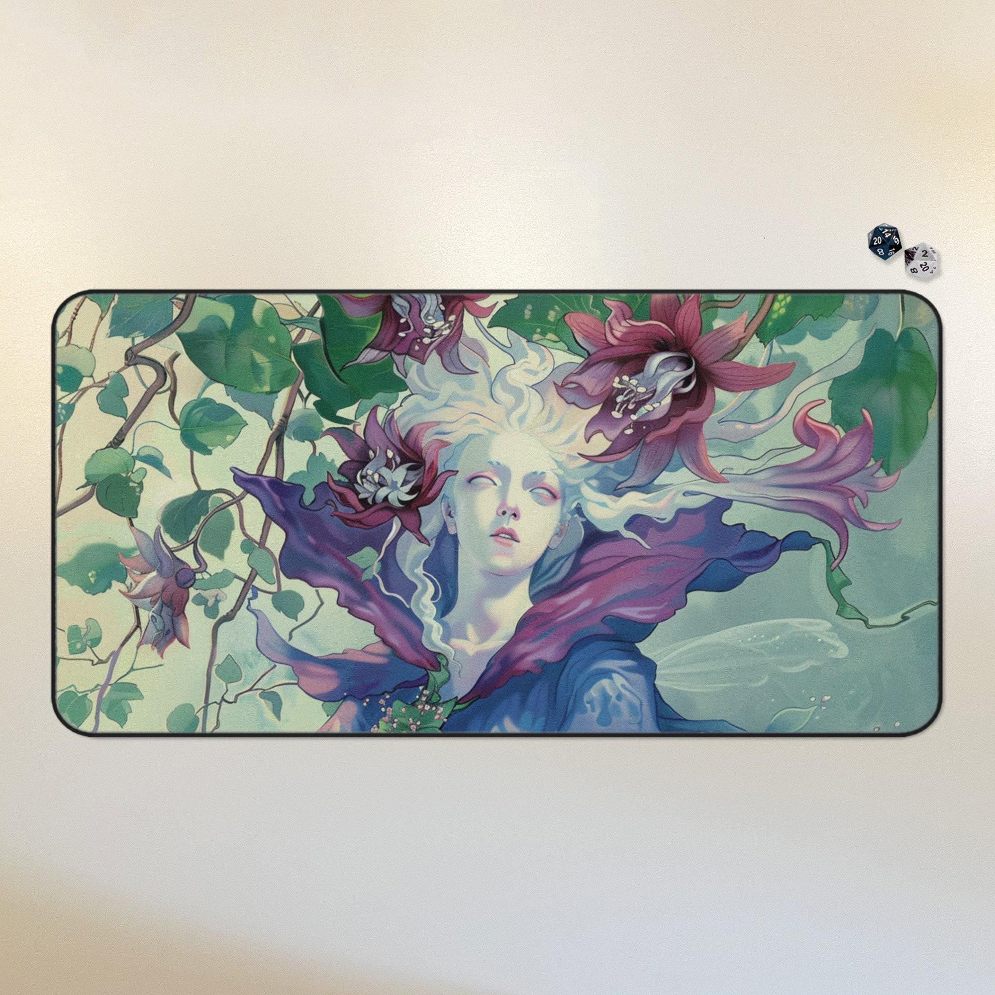 Oona, Queen of the Fae MTG Playmat Floral Fairy Desk Mat