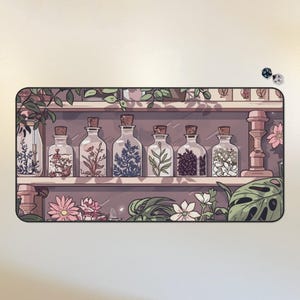 apothecary MTG playmat cute anime desk mat Lorcana TCG playmat witchy aesthetic mousepad