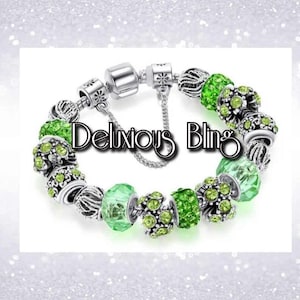 Designer Green Charm Bracelet