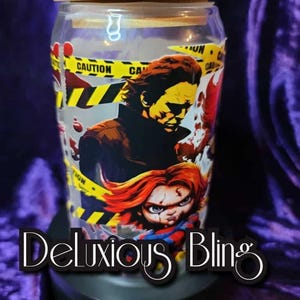 Halloween Horror Character Glass Can Cup