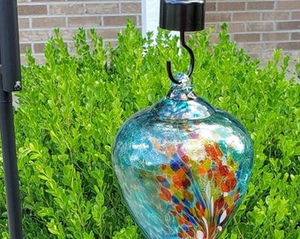 Im Freien Hängende Kolibri Futterhäuschen Geblasenes Glas Kolibri Futterhäuschen Garten Dekor Hinterhof Dekor Gartenarbeit Geschenke 34oz