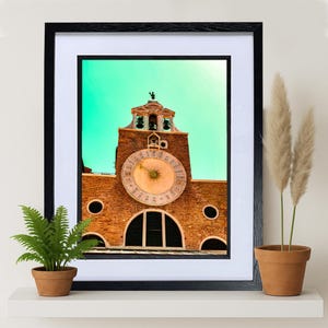 Venice Church Print: San Giacomo di Rialto, Black Frame (16x20&quot;)