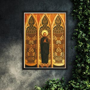 Katholieke heilige - SAINT JOHN OF AVILIA - katholieke poster - neogotische kunst - katholieke kunst - beschrijving lezen - katholieke heilige print