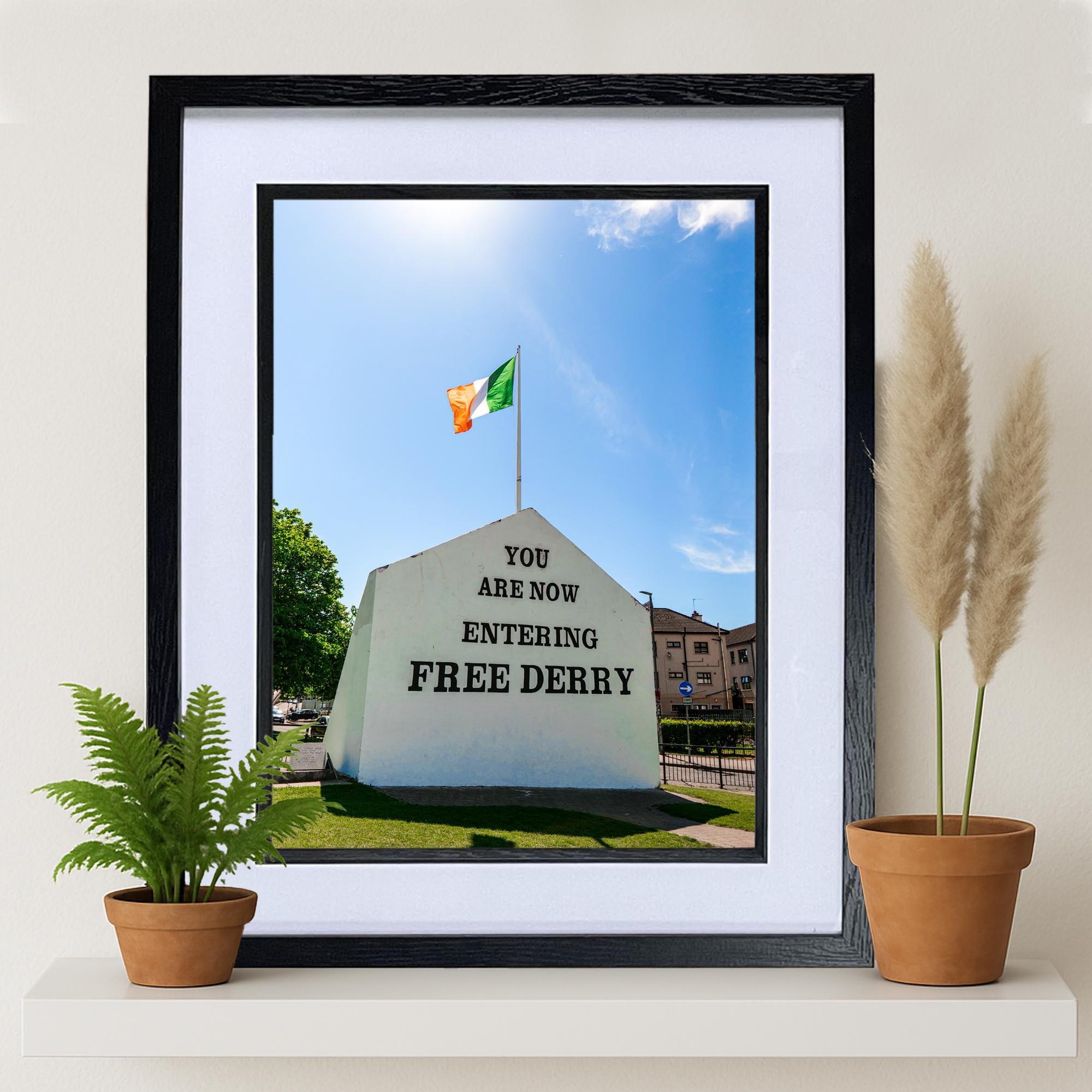 Framed Print - You Are Now Entering Free Derry - Free Derry Corner -  Ireland - 16x12\, image size:2000x2000