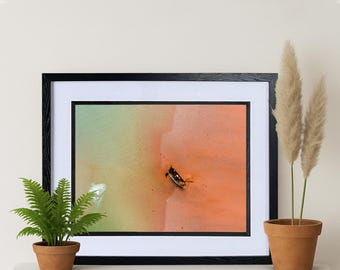 Impression encadrée Donegal Beach : Épave de Bad Eddie, Irlande (cadre 16 x 20 po.)