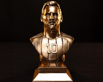 Hand-Painted Lionel Messi Bust – Soccer Legend Polyresin Figurine