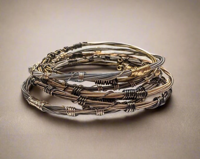 Upcycled Guitar String Bracelet