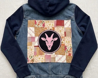 Chaqueta de patchwork reciclada de Billy Strings, talla S