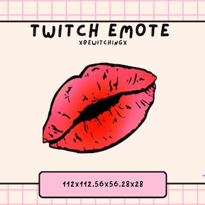 Red Kiss Emote | Twitch Emote