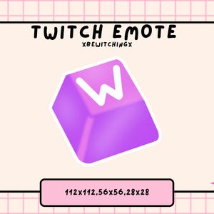 Lila W Key Emote | Twitch-Emote