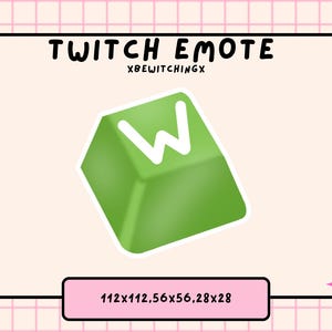 Grün W Key Emote | Twitch-Emote