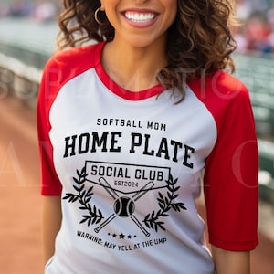 Softball PNG, Baseball Mom png, Home Plate Social Club SVG, Digital Download Only, Funny Baseball Png, Funny Softball Png, Download File