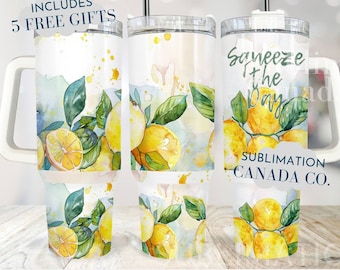 Lemon 40 Oz Tumbler Wrap, 40 Oz Wrap Summer Tumbler Wrap,Lemon Sublimation Design Digital Download PNG Instant DIGITAL ONLY Funny Lemon Wrap