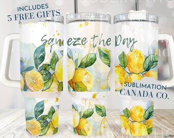 Lemon 40 Oz Tumbler Wrap, 40 Oz Wrap Summer Tumbler Wrap,Lemon Sublimation Design Digital Download PNG Instant DIGITAL ONLY Funny Lemon Wrap