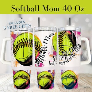 Softball Mom 40 Oz Tumbler Wrap,40 Oz Wrap Softball Sublimation Tumbler Design Digital Download PNG Instant DIGITAL ONLY Sports Mom Wrap