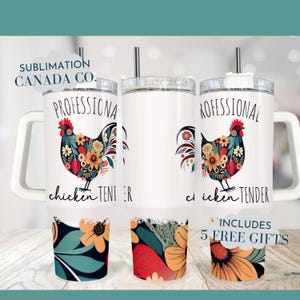 Divertente pollo 40 Oz Tumbler Wrap, 40 Oz Wrap, professionale pollo tenero Tumbler Wrap Sublimazione Download PNG SOLO DIGITALE 40 Oz