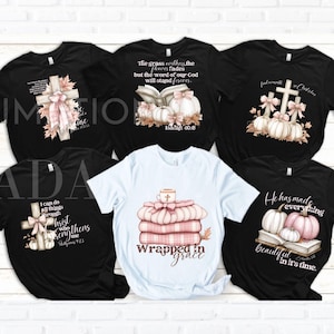 Coquette automne Christian Affirmation Png, verset de la Bible citrouille, automne chrétien Png, Tshirt Sublimation Coquette Christian, téléchargement numérique