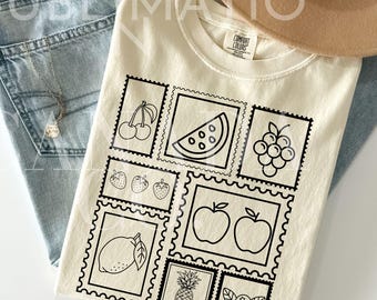 Sommer Obst Stempel Png Stempel Shirt Design Clipart Obst Erdbeere Kirsche png Stempel Zitronen Blaubeere Plotter, Farmers Market Design Download