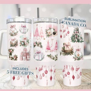 Pink Classic Christmas Designs 40 Oz Tumbler Wrap,40 Oz Wrap Sublimation Tumbler Download DIGITAL ONLY Nutcracker 40 oz Ornaments 40 Oz Png