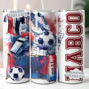 Futebol 20 Oz Tumbler Wrap,20 Oz Wrap Personalizável Futebol 20 oz png Temporada de Futebol Sublimação Tumbler Download PNG Instantâneo SOMENTE DIGITAL
