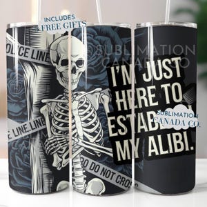 True Crime Murder Mystery 20 oz Skinny Tumbler Wrap Sublimation Design,True Crime Podcast Tumbler, Skull Skeleton Tumbler, Digital Download