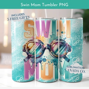 Schwimmen Mama Tumbler Wrap Png 20 Oz Schwimmen Mama Geschenk Tumbler Wrap Digital Design Only Wrap Download Swimmer Mom Png 20Oz Tumbler