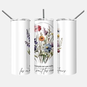 French Teacher 20 Oz Tumbler Wrap Png French 20 Oz Tumbler Wrap Digital Design Only Teacher Tumbler Wrap French Language Png Wrap Download