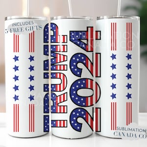 Donald Trump 2024 Tumbler Wrap Png Trump for President 20 Oz Tumbler Png Election Design Wraps Republican Digital Design Download Only
