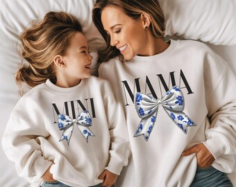 Coquette Aesthetic Mama and Mini Png Mommy and Me Coquette Svg Clipart Chinoiserie Bundle Mama png Mommy and Me Svg Design Download ONLY
