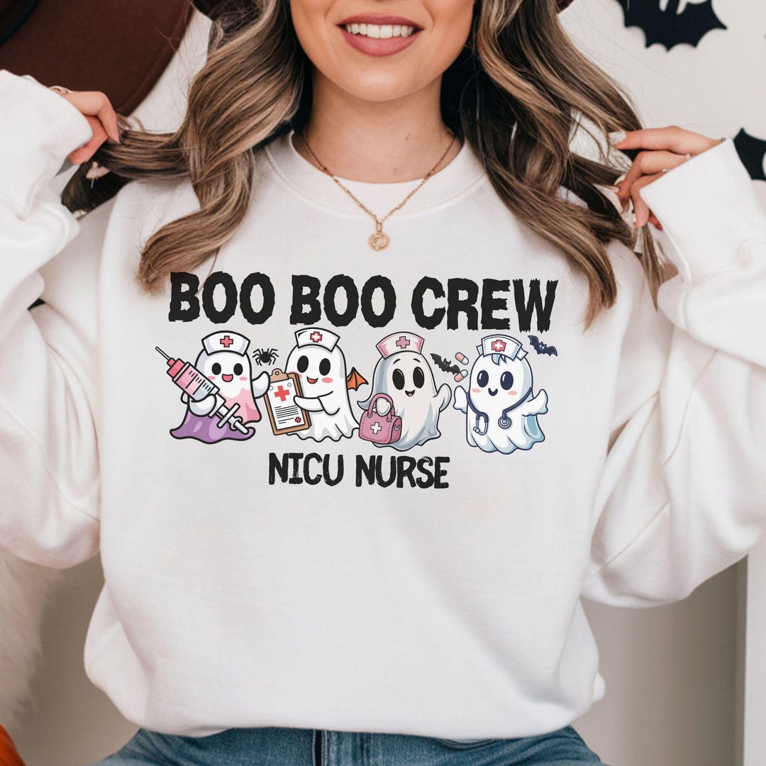 Hospital Boo Boo NICU Nurse Halloween Boo Crew Png, PEDS Nurse Halloween Boo Boo Crew ...