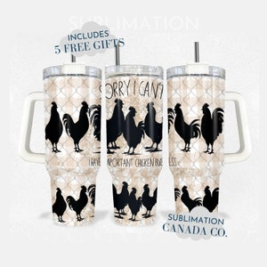 Divertente pollo 40 Oz Tumbler Wrap, 40 Oz Wrap Divertente pollo sublimazione Tumbler Design Download digitale PNG istantaneo SOLO DIGITALE Pollo