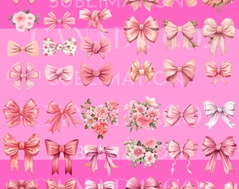 Coquette PNG, Coquette Bows SVG, Pretty Pink Bows Coquette Aesthetic, POD Designs,Ballet Core Downloadable Files,Coquette Clipart for Shirts