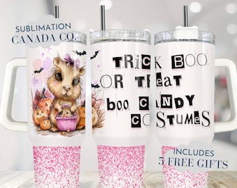 Halloween Capybara 40 Oz Tumbler Wrap, 40 Oz Wrap Coquette Halloween Sublimation Tumbler Download PNG Instant DIGITAL ONLY Cute Halloween