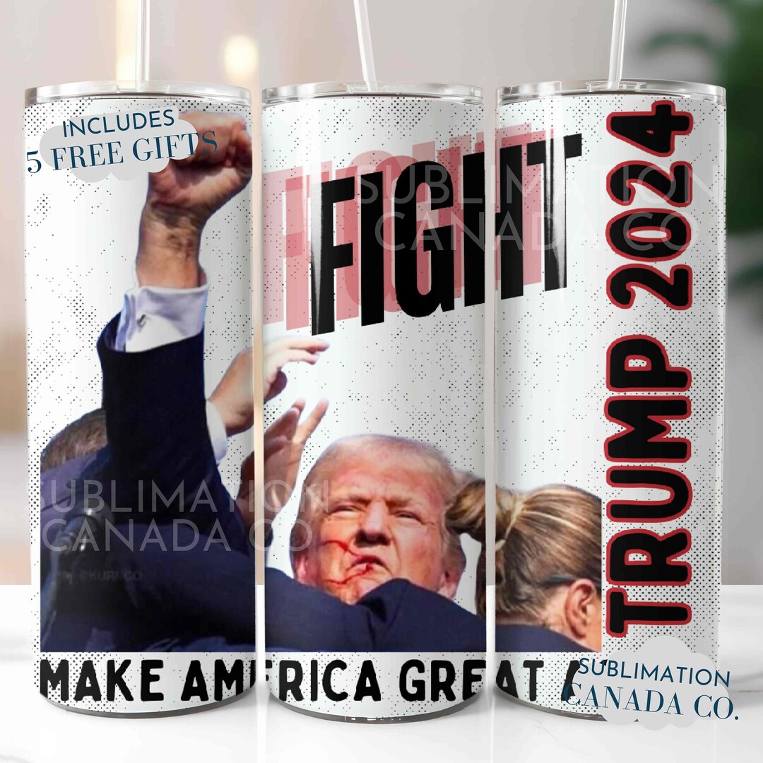 Trump Wraps Donald Trump 2024 Tumbler Wrap Png Trump Fight Wraps 20 Oz Tumbler Png ...